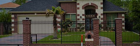 Gated residential property prepared for a real estate inspection
