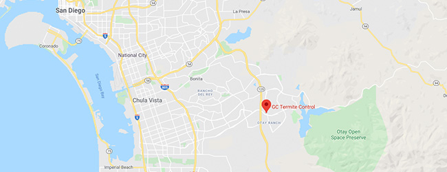 GC Termite Control Location Map