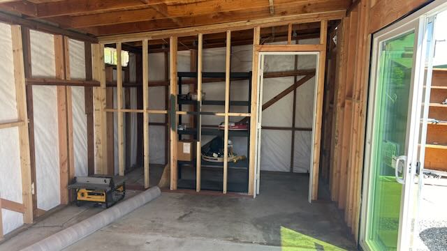 New wall framing and structural rebuild after wood-destroying organism damage